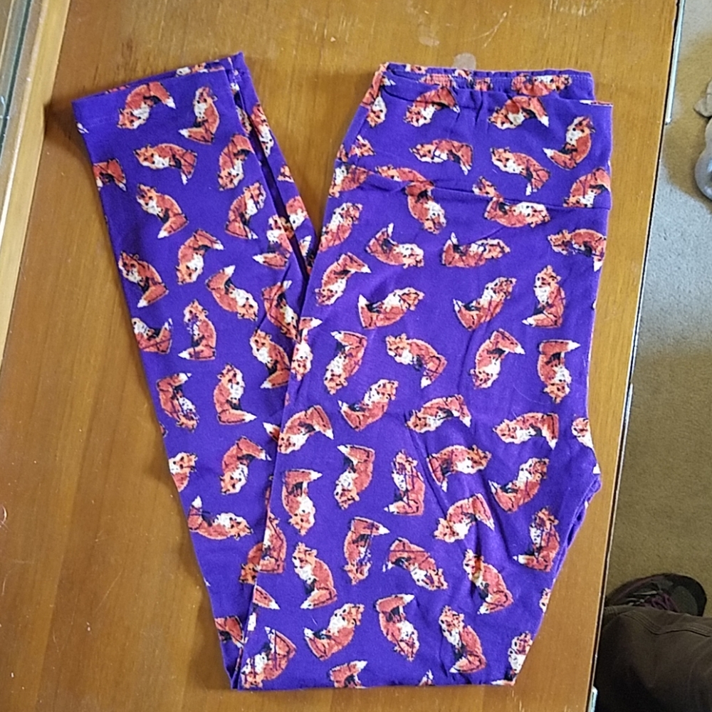 LuLaRoe Purple Fox Leggings